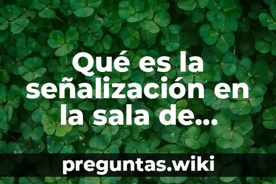 Qué es la señalización en la sala de control