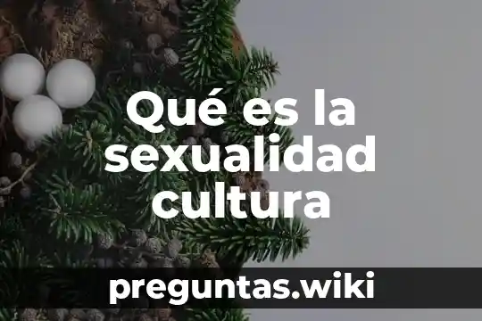 Qué es la sexualidad cultura