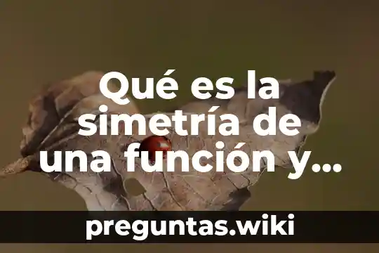 Qué es la simetría de una función y sus tipos