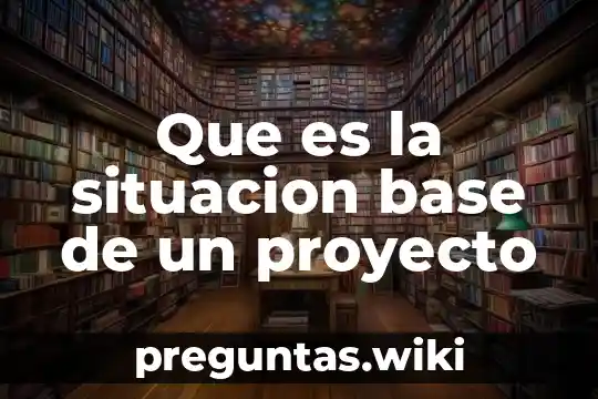 Que es la situacion base de un proyecto