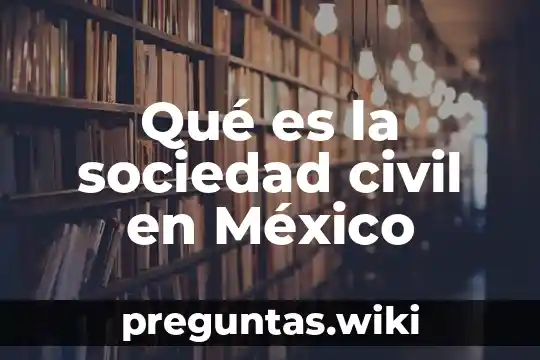 Qué es la sociedad civil en México