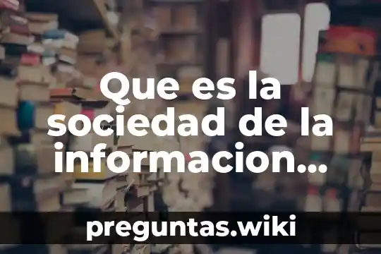 Que es la sociedad de la informacion segun avila diaz