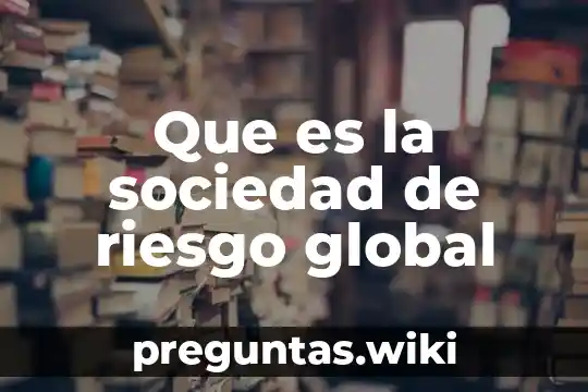 Que es la sociedad de riesgo global