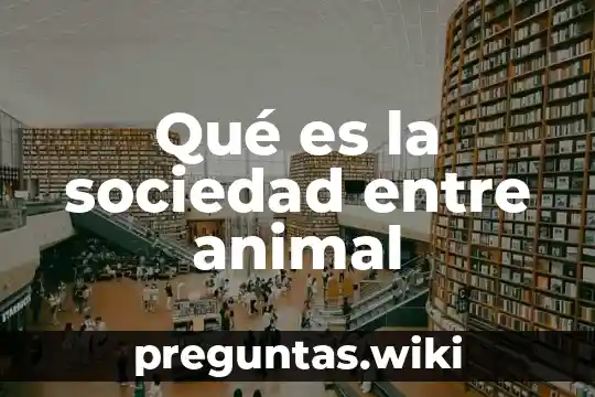 Qué es la sociedad entre animal
