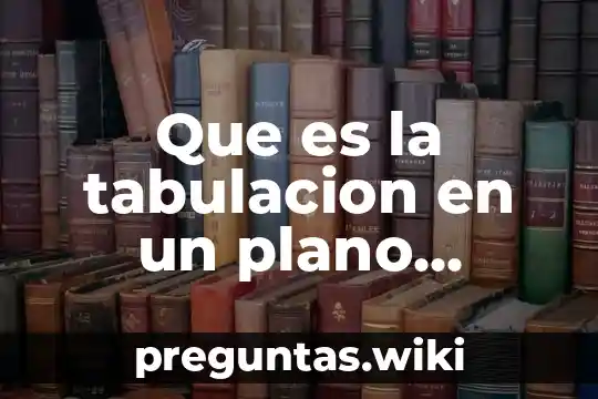 Que es la tabulacion en un plano cartesiano