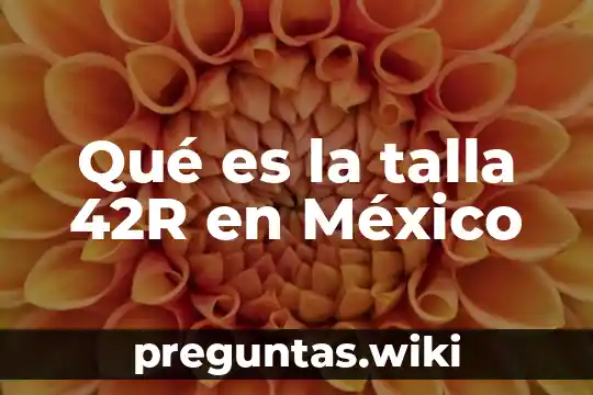 Qué es la talla 42R en México