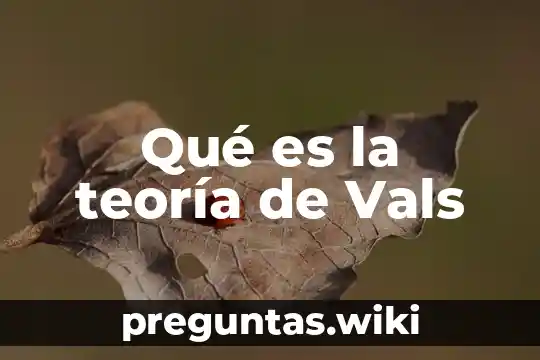 Qué es la teoría de Vals
