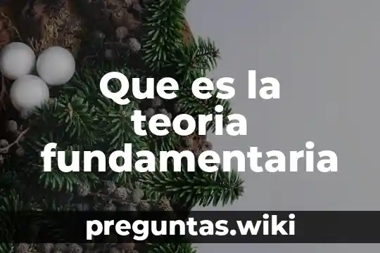 Que es la teoria fundamentaria