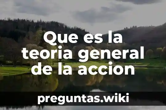 Que es la teoria general de la accion