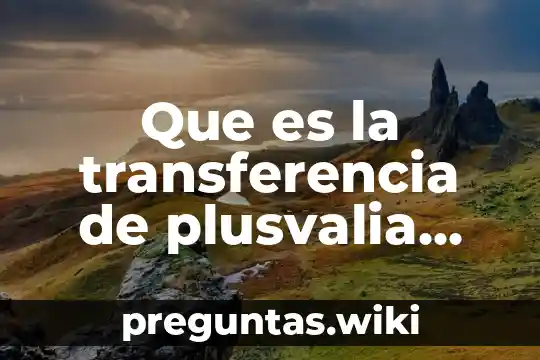 Que es la transferencia de plusvalia social