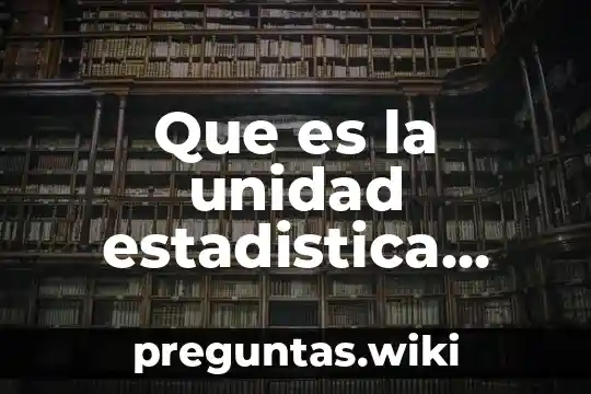 Que es la unidad estadistica ejemplos