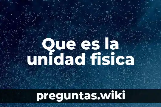 Que es la unidad fisica