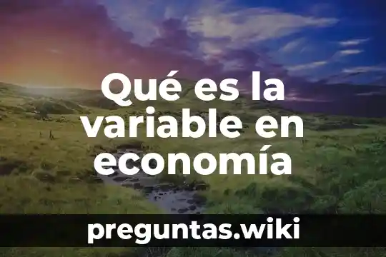 Qué es la variable en economía