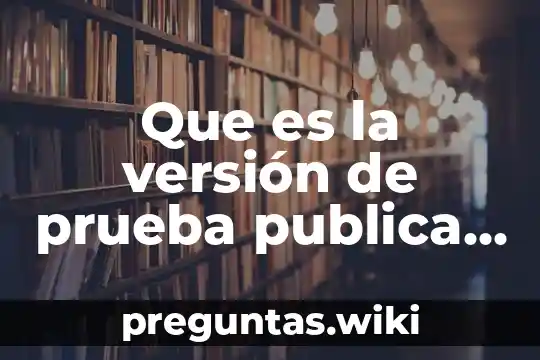 Que es la versión de prueba publica en pubg