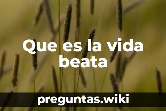 Que es la vida beata