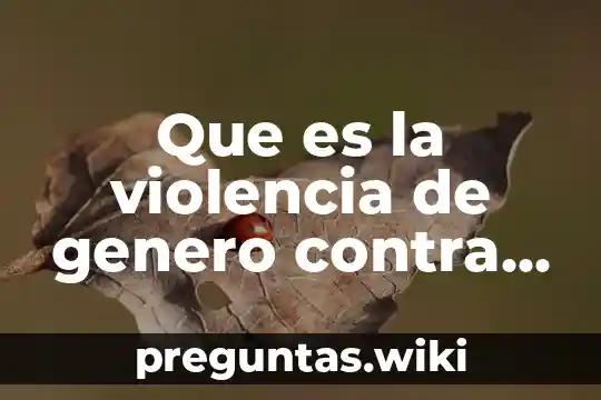 Que es la violencia de genero contra las mujeres onu