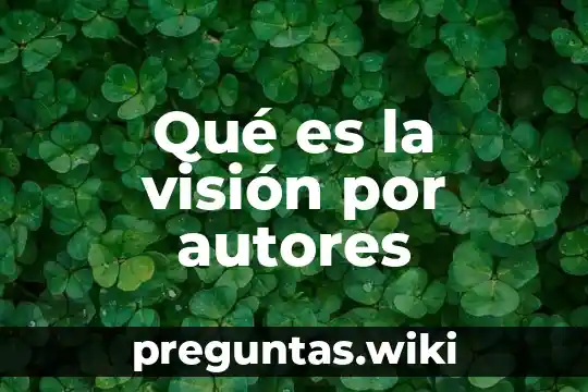 Qué es la visión por autores