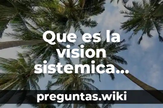 Que es la vision sistemica arquitectura