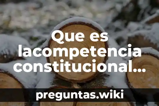 Que es lacompetencia constitucional del comercio