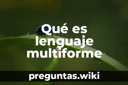 Qué es lenguaje multiforme