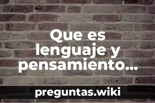 Que es lenguaje y pensamiento matematico