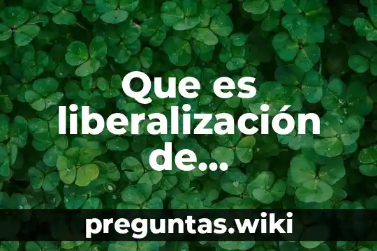 Que es liberalización de importaciones
