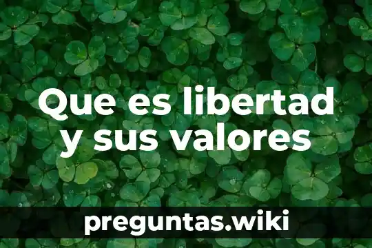 Que es libertad y sus valores