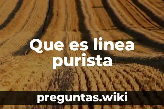 Que es linea purista