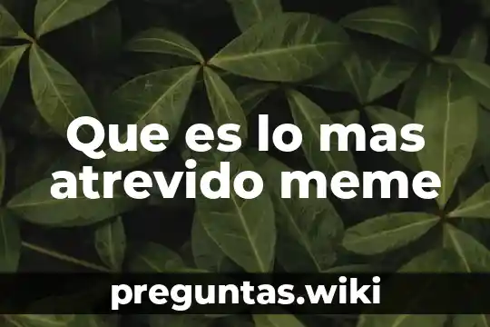 Que es lo mas atrevido meme