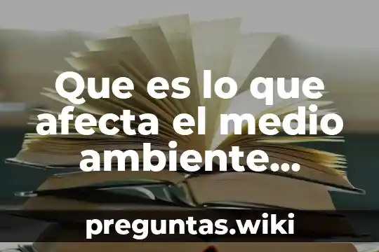 Que es lo que afecta el medio ambiente berska