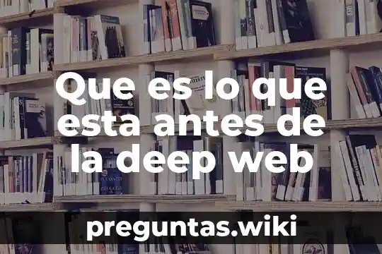 Que es lo que esta antes de la deep web