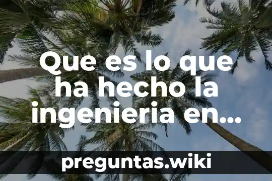 Que es lo que ha hecho la ingenieria en sistemas