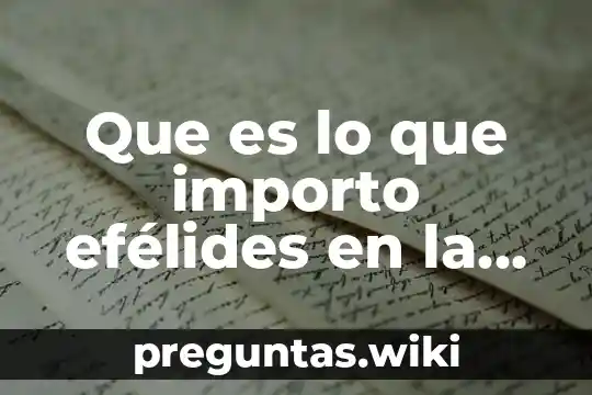 Que es lo que importo efélides en la geometria