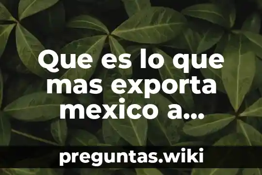 Que es lo que mas exporta mexico a portugal