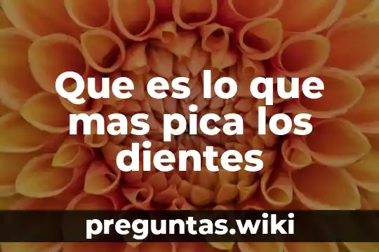 Que es lo que mas pica los dientes