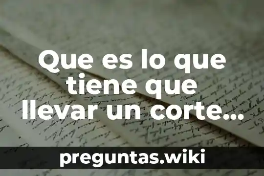 Que es lo que tiene que llevar un corte arquitectonico