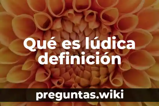 Qué es lúdica definición