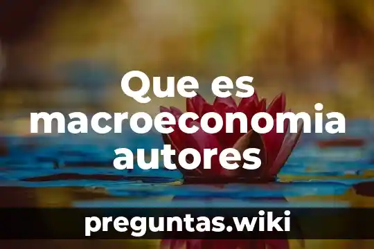 Que es macroeconomia autores