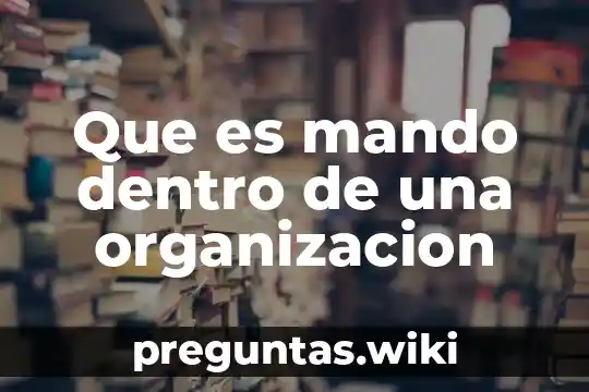 Que es mando dentro de una organizacion
