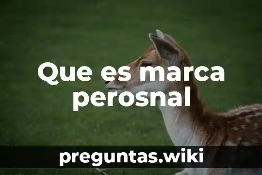 Que es marca perosnal