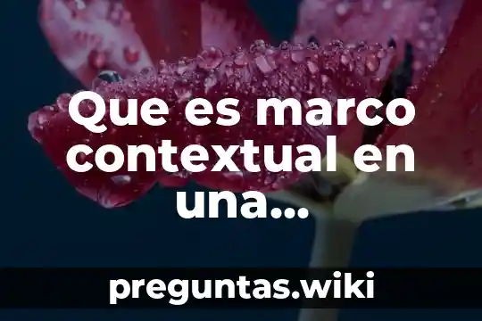 Que es marco contextual en una investigacion