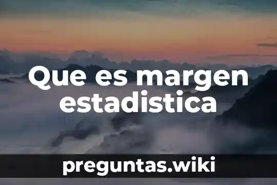 Que es margen estadistica