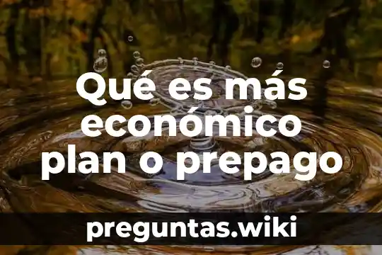 Qué es más económico plan o prepago