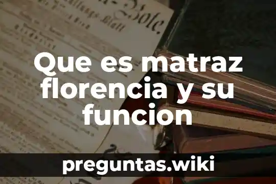 Que es matraz florencia y su funcion