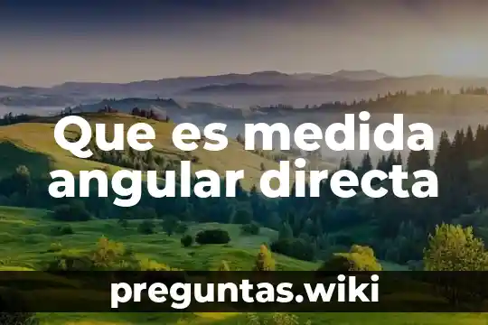 Que es medida angular directa