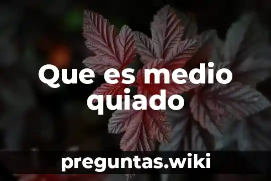 Que es medio quiado