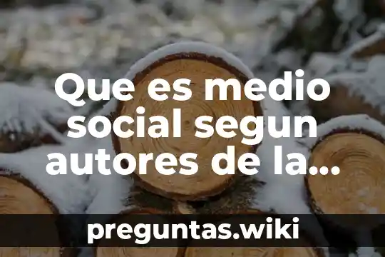 Que es medio social segun autores de la psicologia social