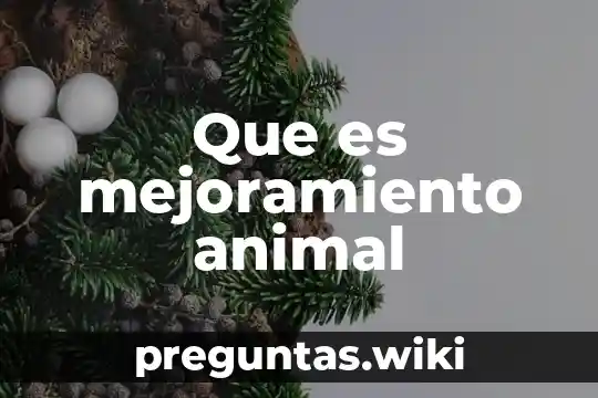 Que es mejoramiento animal