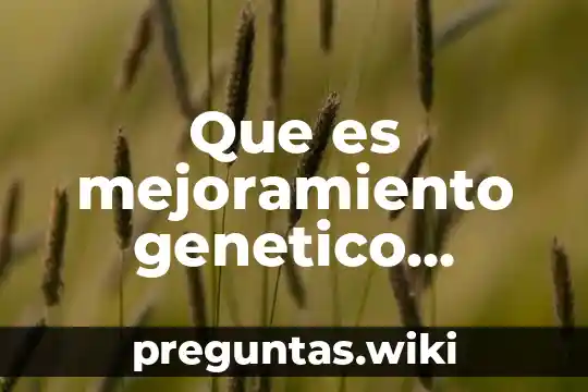 Que es mejoramiento genetico bovino
