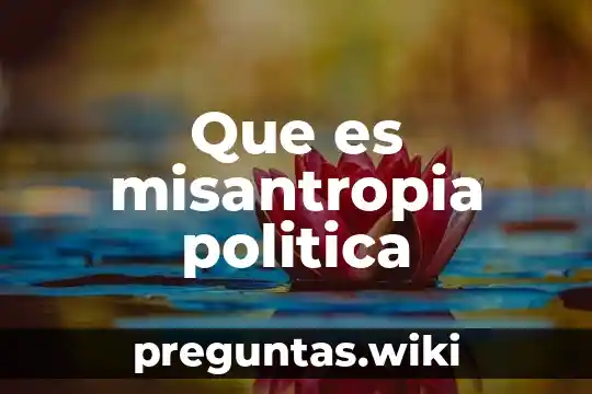 Que es misantropia politica